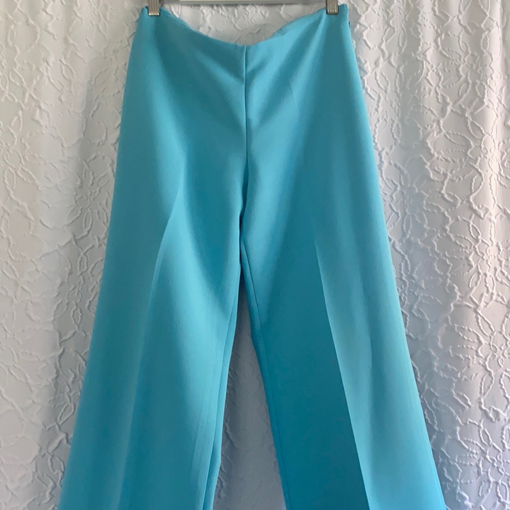 Turquoise summer flare pant